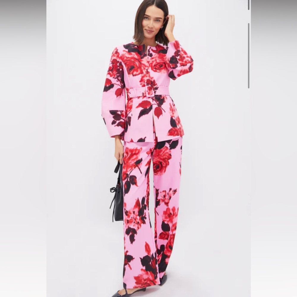 NWT NEVER BEEN WORN Tuckernuck Pink and Red Floral Wide Leg Set